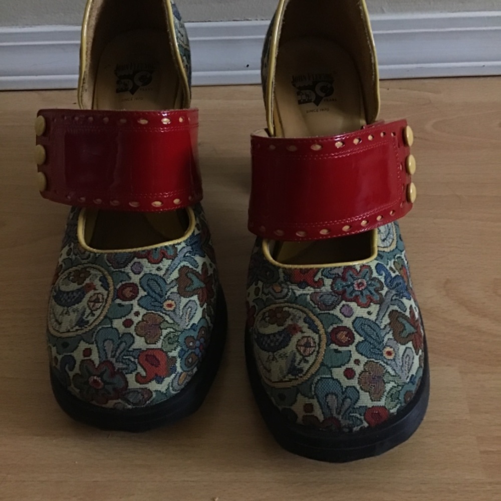 JOHN FLUEVOG LADIES ZAZA MARY JANE WIDE STRAP FABRIC  SHOE inc. SHOE BAG - Picture 14 of 15